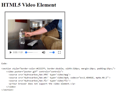 HTML5 Video Element