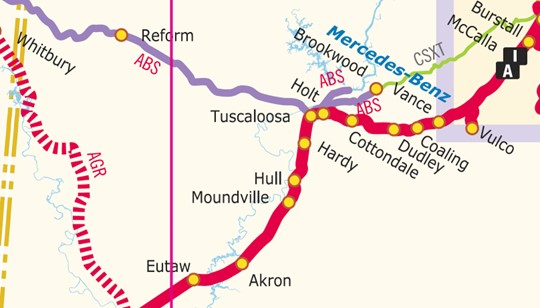 NS System Map - Tuscaloosa, AL